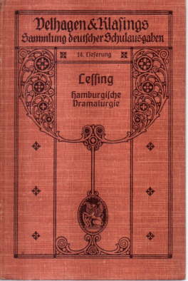 Hamburgische Dramaturgie von Lessing.