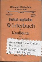 Kleines deutsch-englisches Handwörterbuch für Kaufleute