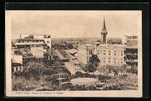 Bild des Verkufers fr Ansichtskarte Port Said, Square of Ferdinand de Lesseps zum Verkauf von Bartko-Reher