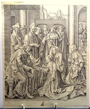 "Esther Before Ahasuerus". Copper engraving dated 1518