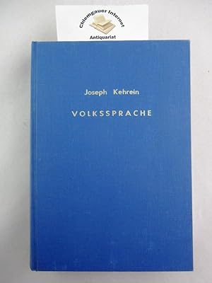 Bild des Verkufers fr Volkssprache und Wrterbuch von Nassau zum Verkauf von Chiemgauer Internet Antiquariat GbR