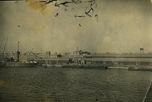 Egypt Alexandrie Harbour Old Photo 1920