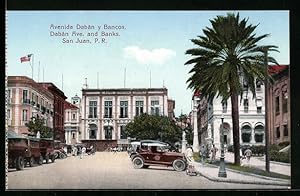 Postcard San Juan, Avenida Dabán y Bancos