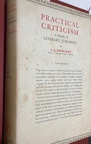 Imagen del vendedor de Practical Criticism. A Study of Literary Judgment. a la venta por Plurabelle Books Ltd