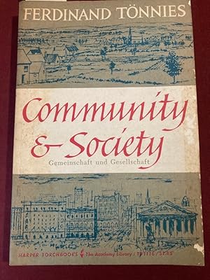 Immagine del venditore per Community and Society (Gemeinschaft und Gesellschaft). venduto da Plurabelle Books Ltd