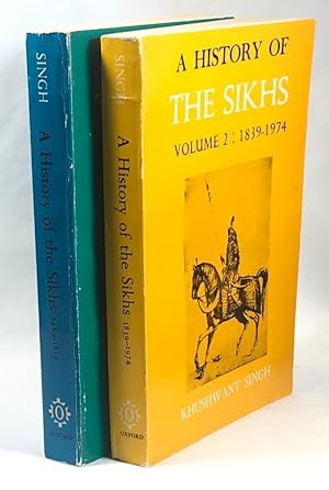 Seller image for A History of The Sikhs: Volume 1: 1469-1839; Volume 2: 1839-1974 [Two-Volume Set] for sale by Clausen Books, RMABA