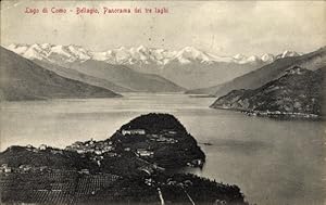 Immagine del venditore per Ansichtskarte / Postkarte Bellagio Lago di Como Lombardia, Panorama dei tre laghi venduto da akpool GmbH