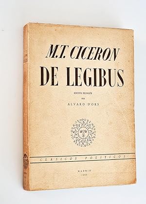M.T. CICERÓN DE LEGIBUS ( Edición Biligüe )