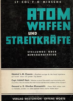 Seller image for Atom-Waffen und Streitkrfte [Untertitel auf Umschlag: Stellungs- oder Bewegungskrieg] for sale by Schueling Buchkurier