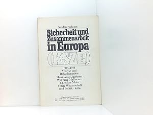 Bild des Verkufers fr Sonderdruck aus Sicherheit und Zusammenarbeit in Europa (KSZE). Analyse und Dokumentation zum Verkauf von Schueling Buchkurier