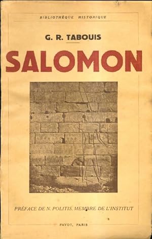 Imagen del vendedor de Salomon - G.R Tabouis a la venta por Book Hmisphres