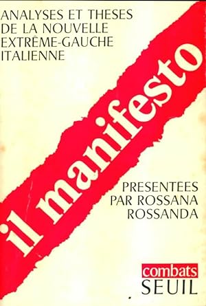 Imagen del vendedor de Il manifesto - Rossana Rossanda a la venta por Book Hmisphres