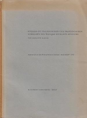 Bild des Verkufers fr Studien zu Italienischen und Franzosischen Gemalden des Wallraf-Richartz-Museums zum Verkauf von Biblioteca di Babele