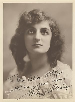 Bust-length Mishkin photograph of the Australian soprano with autograph signature