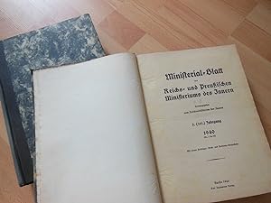 Ministerial-Blatt des Reichs- und Preußischen Ministeriums des Innern. 5. (101.) Jhg. 1940 (Nr. 1...