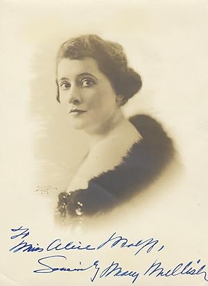 Large bust-length photograph of the American soprano with autograph signature
