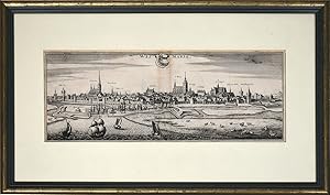 Wismaria. [1653]. [Original-Kupferstich, gerahmt / original copper engraving, framed].