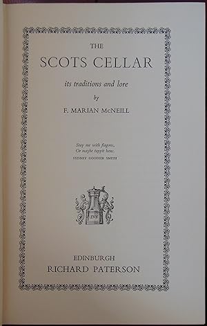 Seller image for The Scots Cellar: its traditions and lore for sale by Hanselled Books
