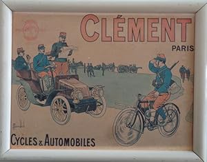 Cycles & Automobiles. Originales französisches Militär (Firmen) - Plakat. Dreifarben-Druck auf st...