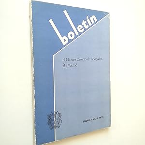 Imagen del vendedor de Boletn del Ilustre Colegio de Abogados de Madrid. Enero-Marzo 1979 a la venta por MAUTALOS LIBRERA