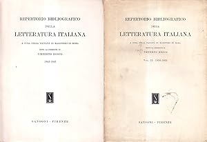 Seller image for Repertorio bibliografico della letteratura italiana. Vol. I: 1943 - 1947; Vol. II: 1950 - 1953 for sale by Il Salvalibro s.n.c. di Moscati Giovanni