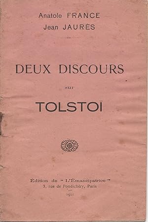 Deux discours sur Tolstoi