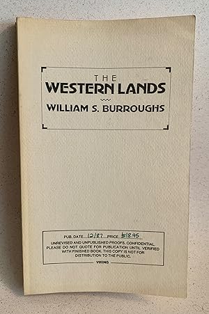 Immagine del venditore per The Western Lands (uncorrected proof) venduto da Richard Drive Books & Collectibles