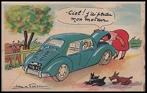 Bild des Verkufers fr auto postcard: Ciel! J'ai Perdu mon Moteur! zum Verkauf von Mobyville