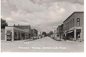 Immagine del venditore per Postcard / RPPC: "Street Scene - Waterville Minn." [Minnesota, circa 1940's] venduto da Crossroad Books