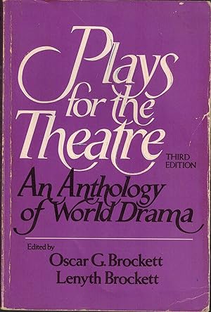 Seller image for Plays for the Theatre - An Anthology of World Drama for sale by UHR Books