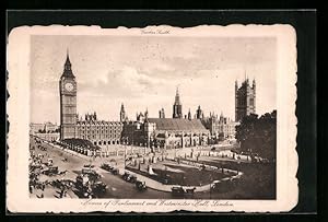 Ansichtskarte London, Houses of Parliament and Westminster Hall, Big Ben