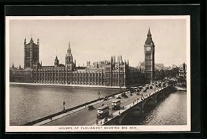 Ansichtskarte London, Houses of Parliament showing Big Ben