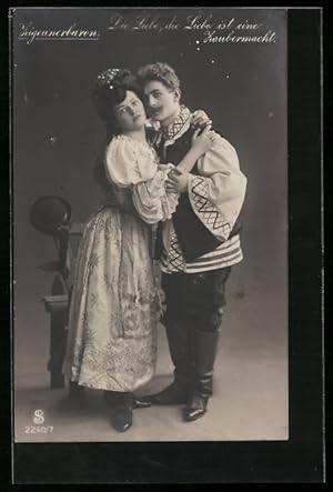 Bild des Verkufers fr Ansichtskarte Operette Zigeunerbaron, Die Liebe, die Liebe ist eine Zaubermacht zum Verkauf von Bartko-Reher