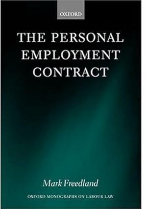 Imagen del vendedor de The Personal Employment Contract (Oxford Labour Law) a la venta por WeBuyBooks