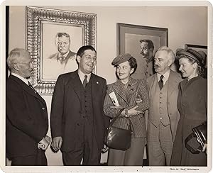 Two original photographs of Olivia de Havilland, Rob L. Wagner, and others, circa 1943