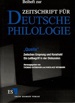 Seller image for Beiheft fr Zeitschrift fr deutsche Philologie Quelle, Zwischen Ursprung und Konstrukt for sale by avelibro OHG