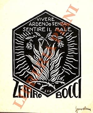 Imagen del vendedor de Ex libris Zeffiro Bocci. a la venta por Libreria Piani