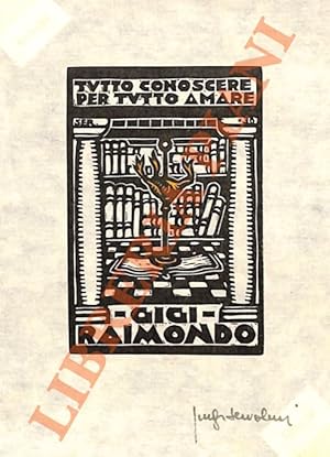 Imagen del vendedor de Ex libris Gigi Raimondo. a la venta por Libreria Piani