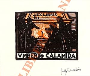 Imagen del vendedor de Ex libris Umberto Calamida. a la venta por Libreria Piani