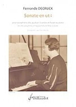 Seller image for Sonate en ut majeurpour saxophone alto, quatuor  cordes, harpe ou piano : partition et parties for sale by AHA-BUCH GmbH