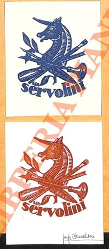 Bild des Verkufers fr Ex libris Servolini. zum Verkauf von Libreria Piani