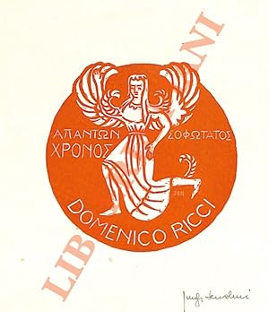 Bild des Verkufers fr Ex libris Domenico Ricci. zum Verkauf von Libreria Piani