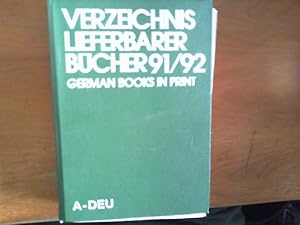 Verzeichnis lieferbarer Bücher 91/92. German Books in Print. Zusammen 6 Bände. Bücherverzeichnis ...