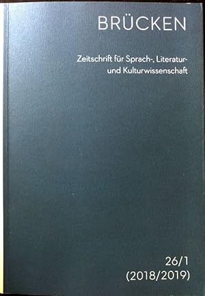 Bild des Verkufers fr Tabuisiertes Jdischsein in der tschechischen und deutschen literarischen Darstellung -in : Brcken; Zeitschrift fr Sprach-, Literatur- und Kulturwissenschaft; 26/1 (2018/2019). zum Verkauf von books4less (Versandantiquariat Petra Gros GmbH & Co. KG)