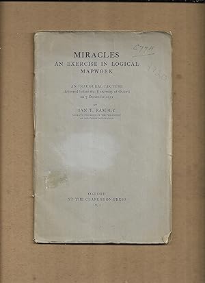 Immagine del venditore per Miracles, an exercise in logical mapwork : an inaugural lecture delivered before the University of Oxford on 7 December 1951 venduto da Gwyn Tudur Davies