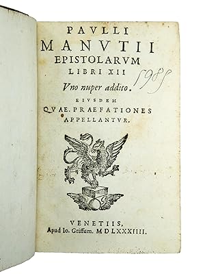 Bild des Verkufers fr Epistolarum libri XII. Uno nuper addito. Eiusdem quae Præfationes appellantur zum Verkauf von Govi Rare Books LLC