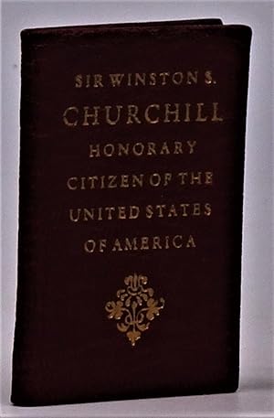 (Miniature Book) Sir Winston S. Churchill Honorary Citizen of the United States of America by Act...