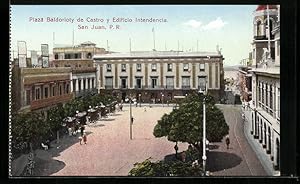 Postcard San Juan, Plaza Baldorioty de Castro y Edificio Intendencia
