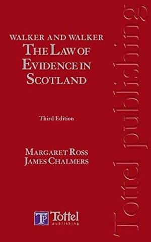 Imagen del vendedor de The Law of Evidence in Scotland a la venta por WeBuyBooks