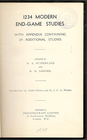 1234 modern end-game studies - With appendix containing 24 additional studies.